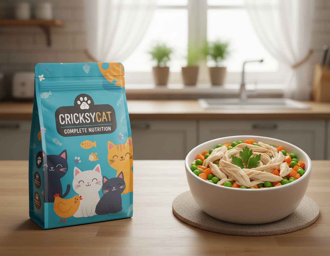 hrană CricksyCat vs mâncare gătită acasă