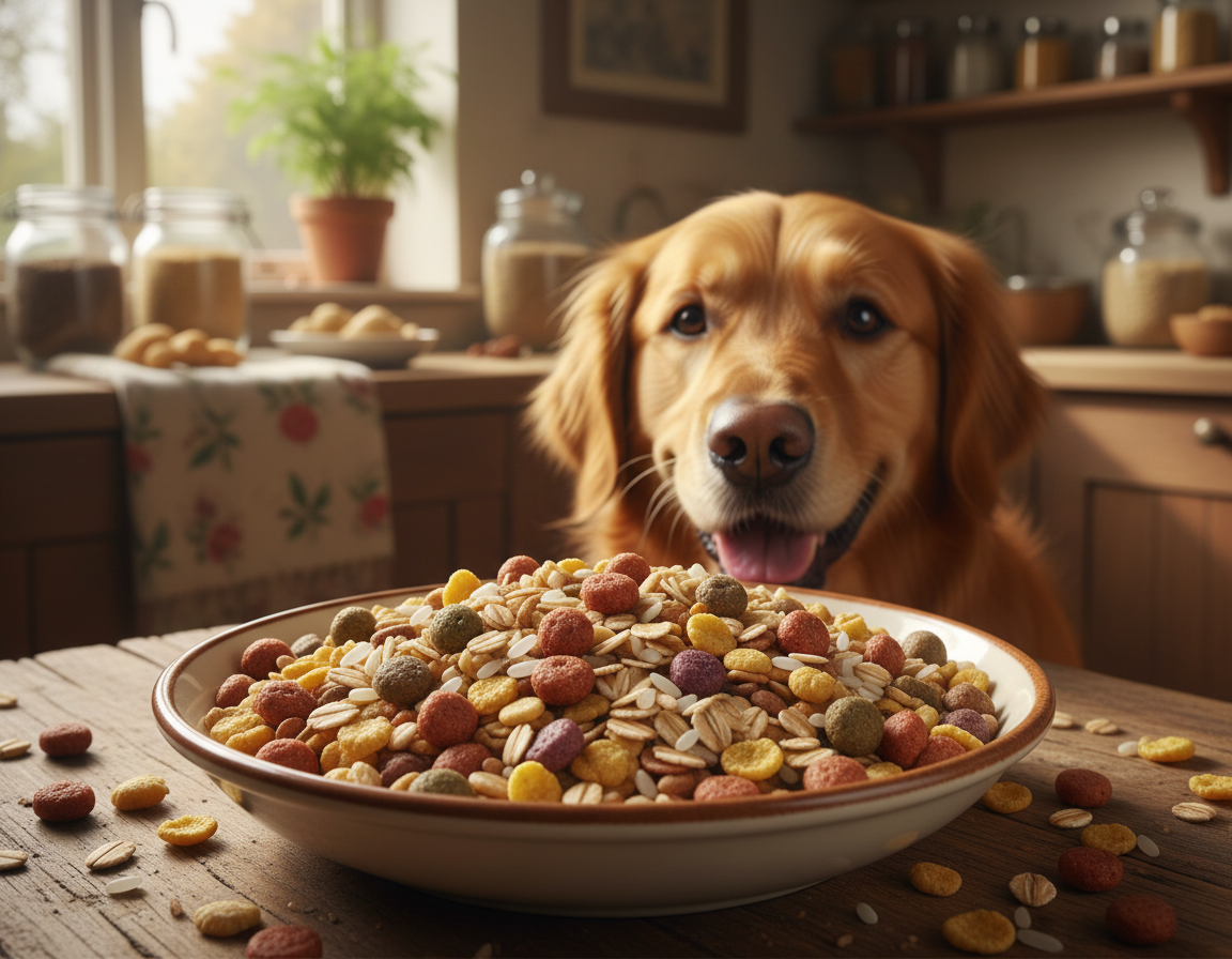 hrană cu cereale pentru câini