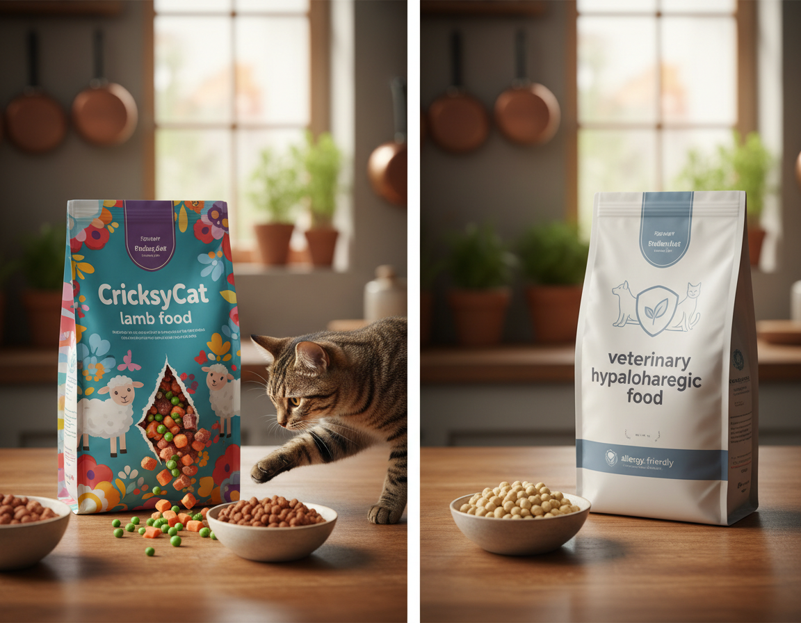 hrană cu miel vs hrană hipoalergenică