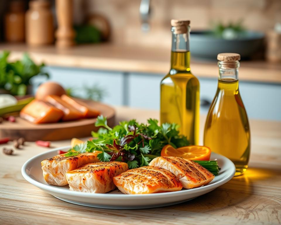 hrană cu somon vs ulei de somon