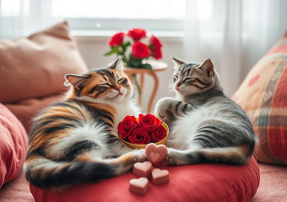 Valentine’s Day și pisicile – timpul pentru îmbrățișări