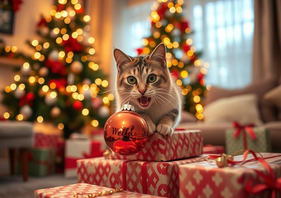 Ce să NU faci cu pisica de Crăciun?