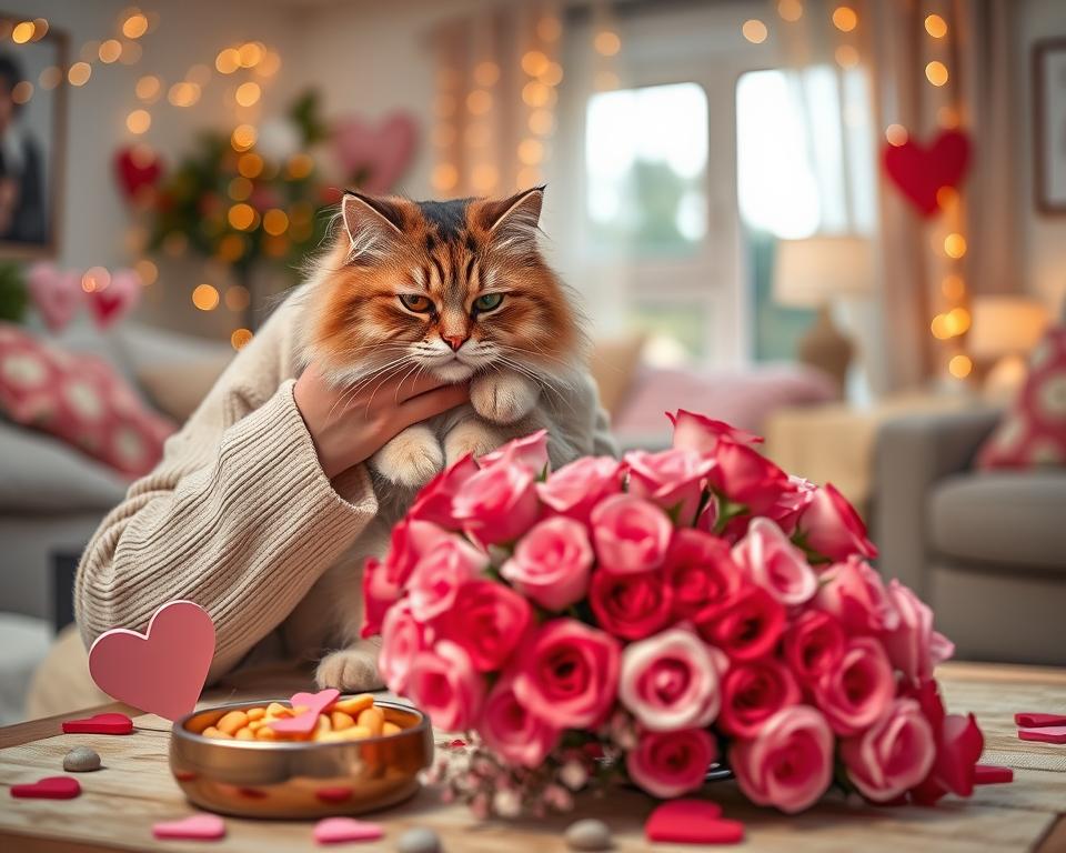 iubirea pentru pisică de Valentine’s Day