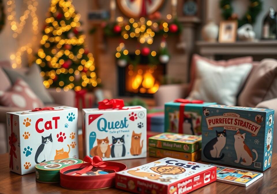 Jocuri de societate cu tematică de pisici – cadouri speciale de sărbători