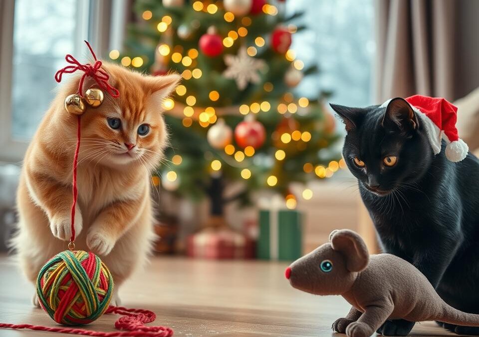 Idei de jucării de Crăciun pentru pisici