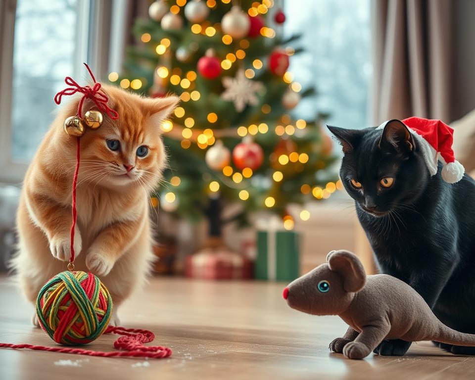 jucărie de Crăciun pentru pisică