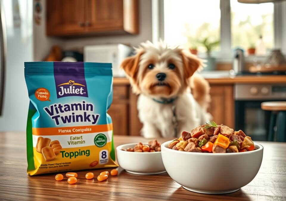 Juliet + pachet de vitamine Twinky sau Juliet + topping – care este mai bun pentru un câine mofturos?