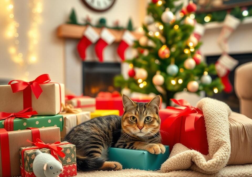 Cadouri de Crăciun ieftine pentru pisici