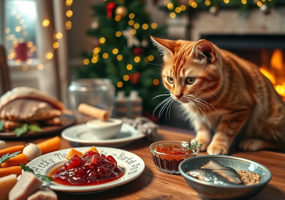 Resturi din meniul de Crăciun – ce poate mânca pisica ta?