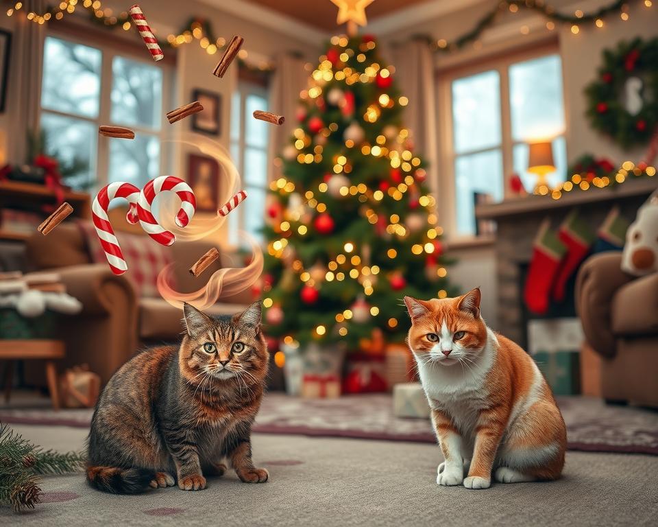 miros festiv și pisica