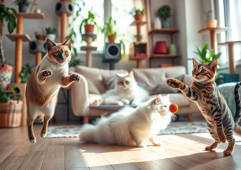 Nevoia de mișcare a pisicii în funcție de rasă – Tot ce trebuie să știi despre asta!