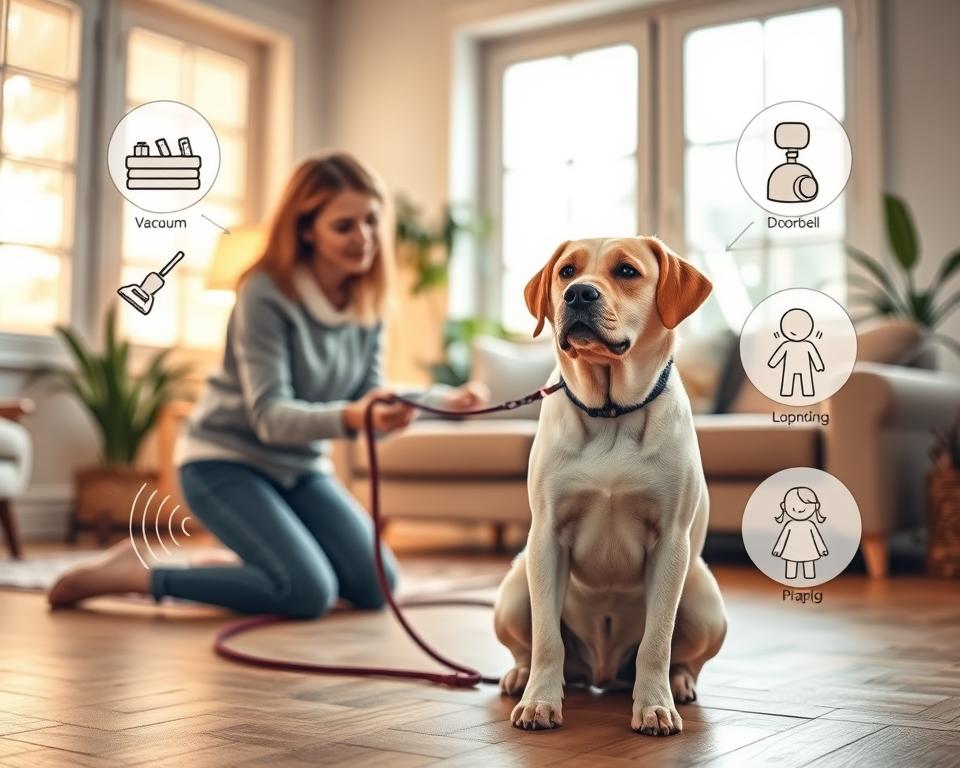 obișnuirea câinelui cu zgomotele