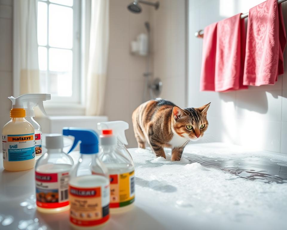 pericolele din baie pentru pisici