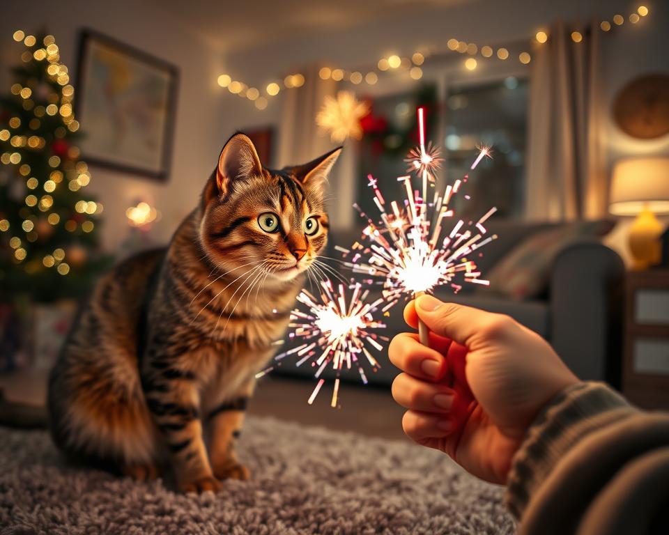 pericolul artificiilor de mână pentru pisică