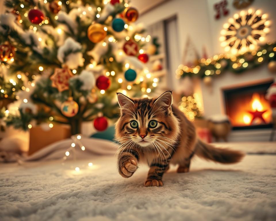 pericolul instalațiilor luminoase pentru pisică