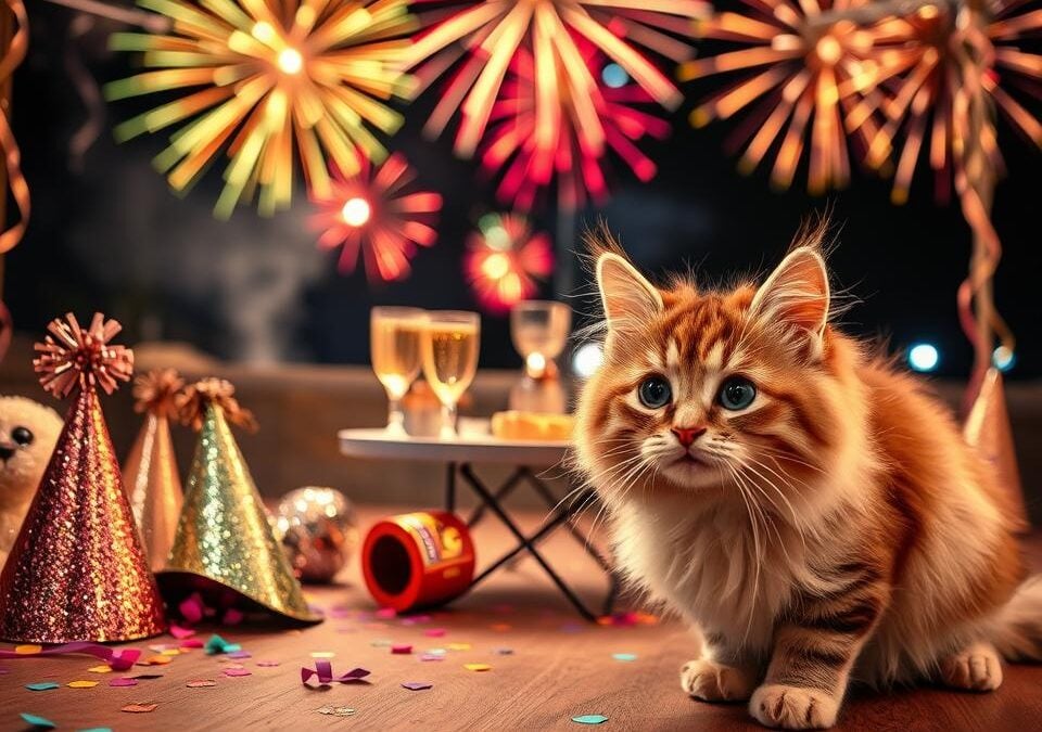 Petreceri de Revelion cu pisica – ce este ok și ce nu