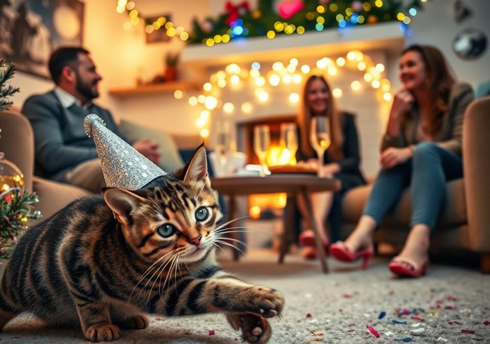 Petrecere de Revelion? La ce să fii atent dacă pisica este cu tine