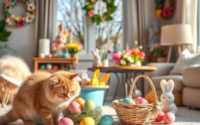 Decorațiuni de Paște și pisici – ce să nu folosești niciodată
