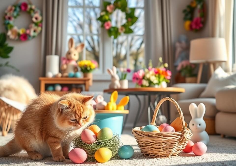Decorațiuni de Paște și pisici – ce să nu folosești niciodată