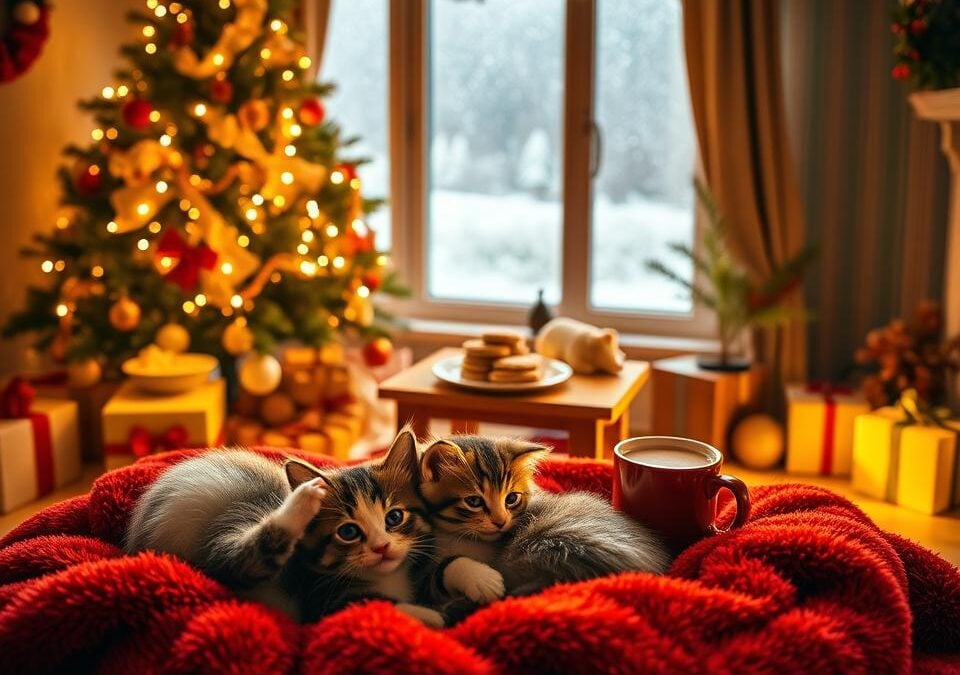 Povești de Crăciun cu pisici – momente emoționante