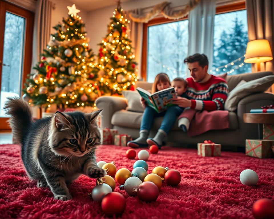 poveste festivă cu pisica