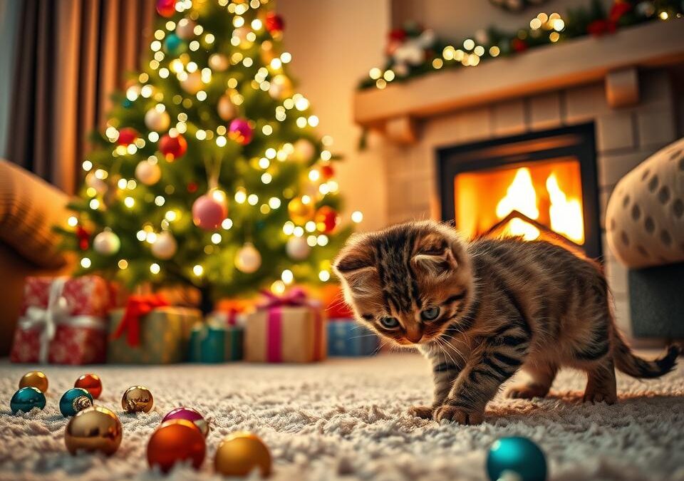 Primul Crăciun al pisicii tale – ghid pentru stăpânii începători