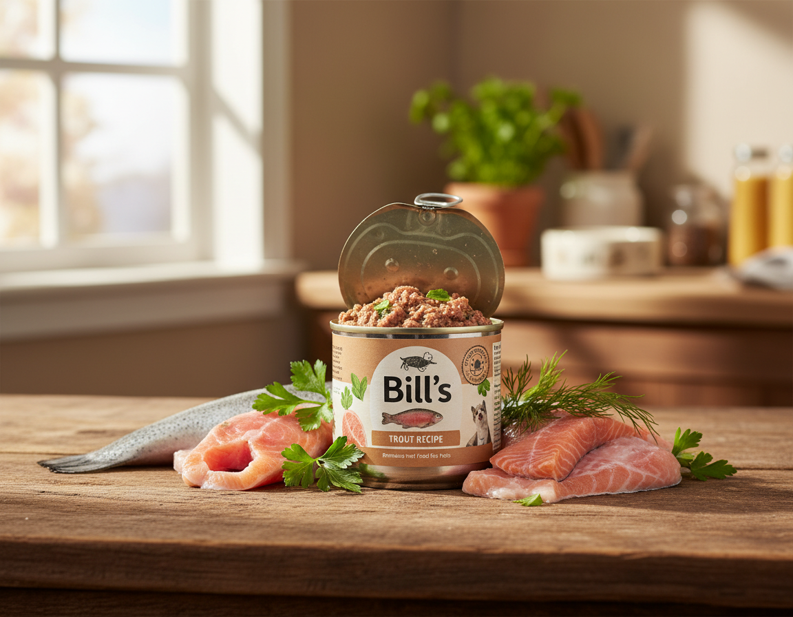 Hrană umedă Bill’s cu păstrăv – acum la preț promoțional!