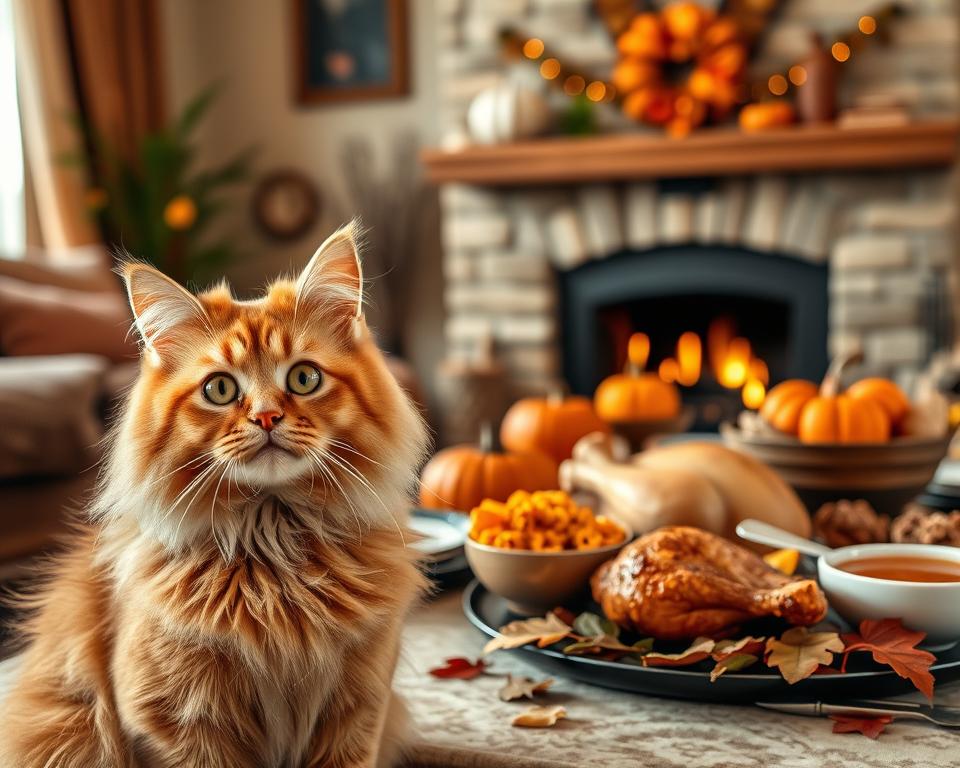 recunoștința de Ziua Recunoștinței și pisica