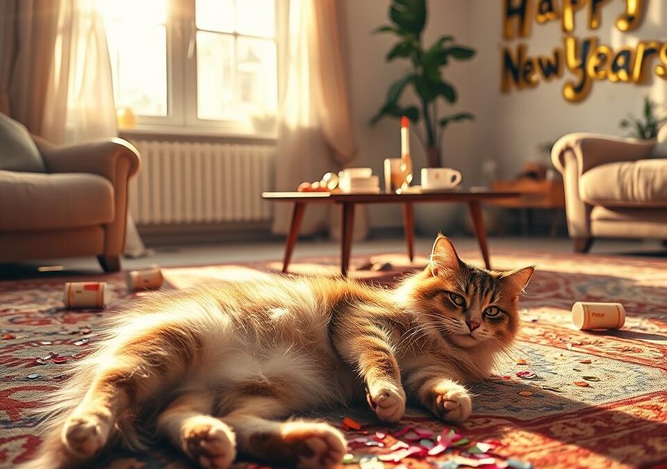 Ziua de după Revelion – reorganizarea rutinei pisicii