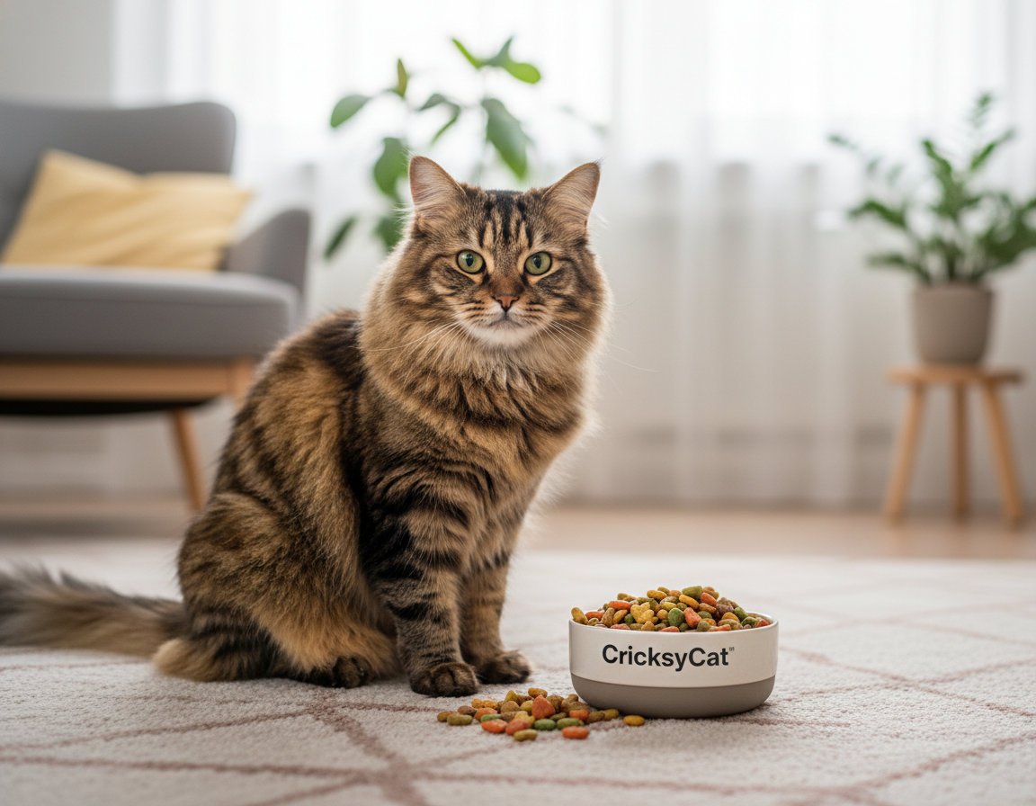 schimbarea blănii după hrana CricksyCat