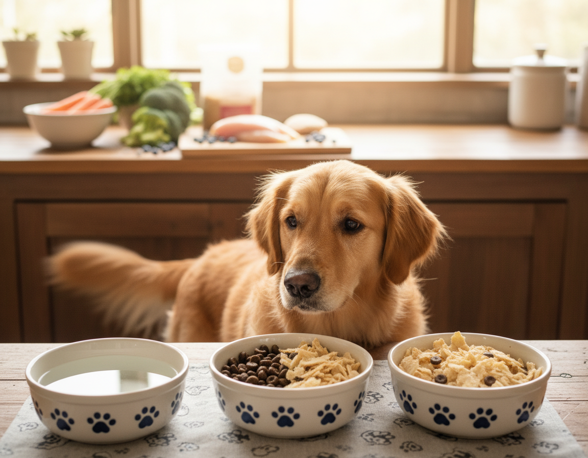 schimbarea hranei la câini