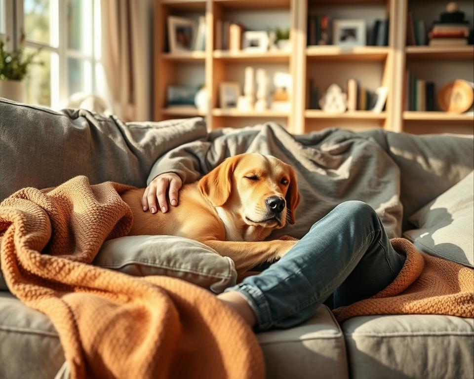 Când câinele tău se cuibărește lângă tine, se apropie și de sufletul tău
