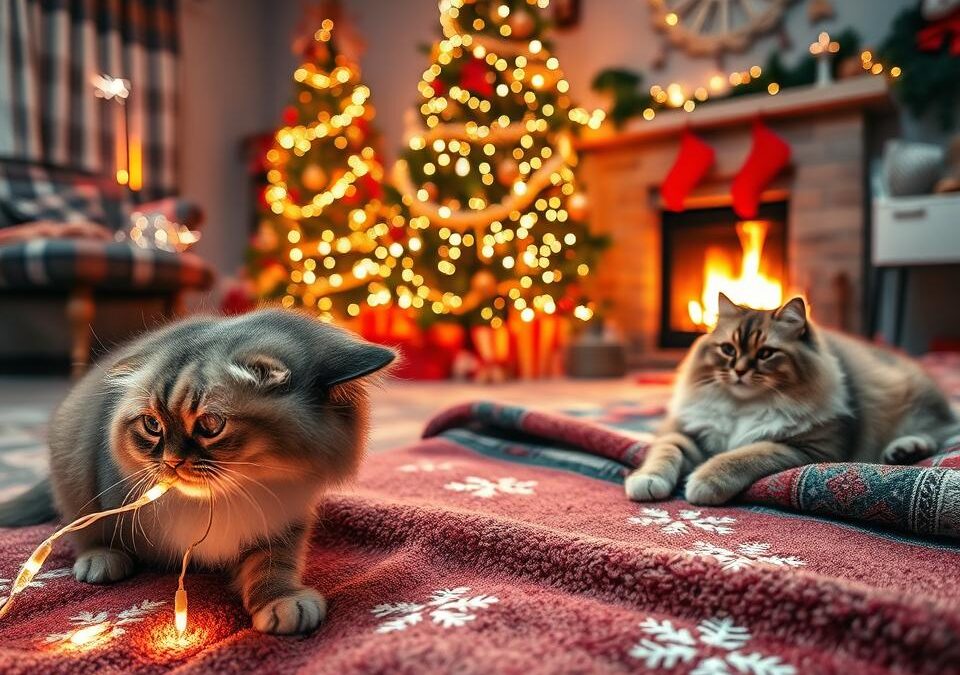 Pisici și strălucirea sărbătorilor – cum le influențează?