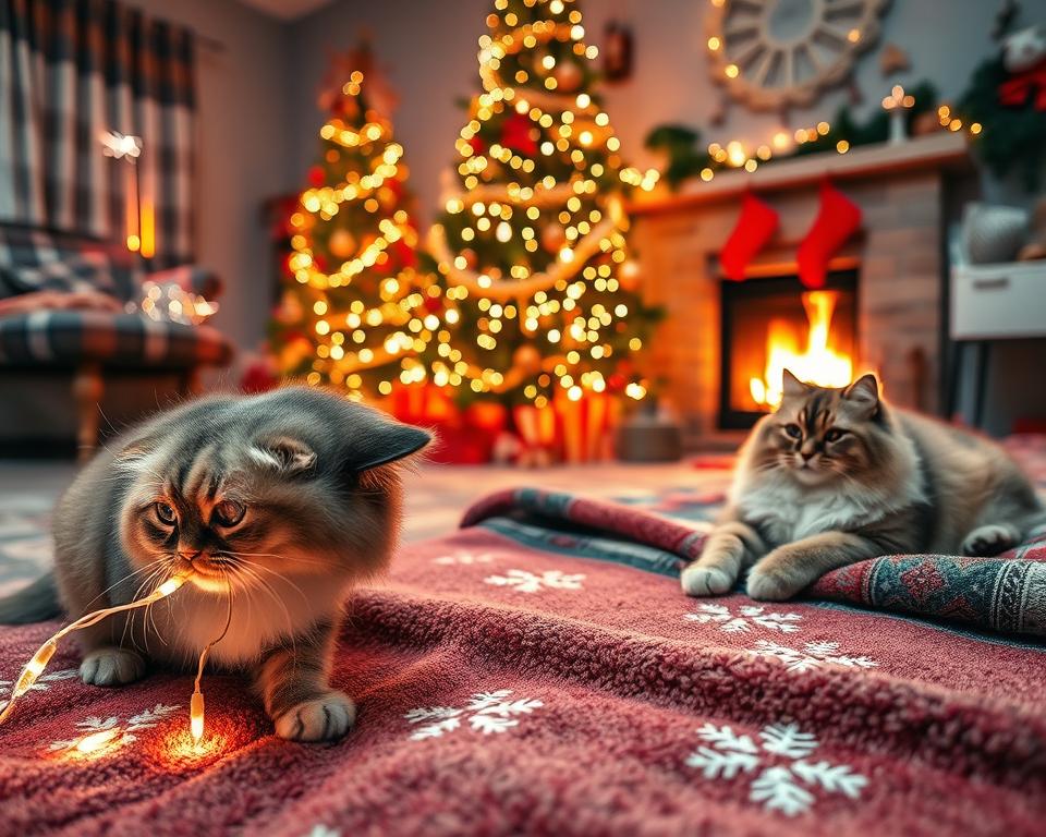 Pisici și strălucirea sărbătorilor – cum le influențează?