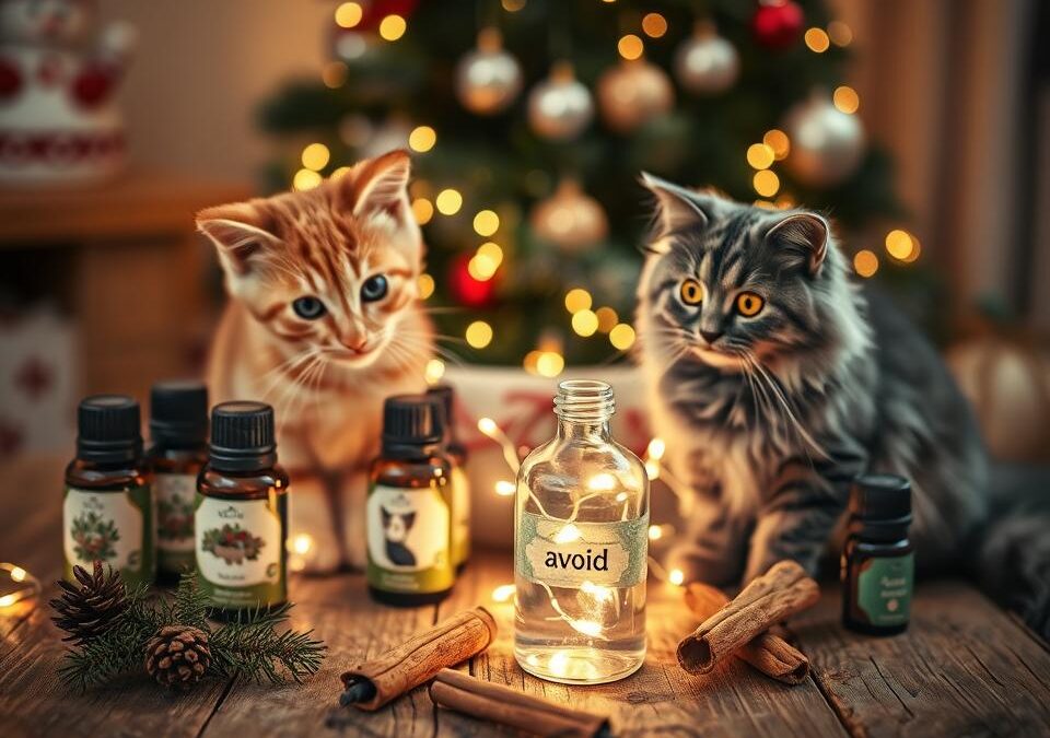 Pisici și uleiurile esențiale de Crăciun – pe care e mai bine să le eviți