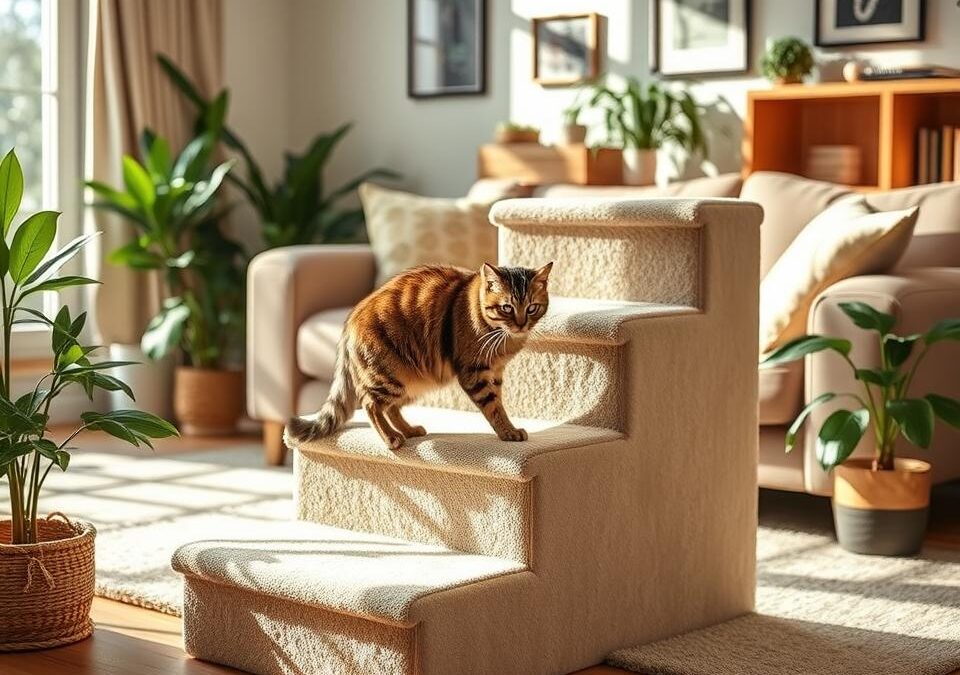 Urcatul scărilor în siguranță pentru pisici – Tot ce trebuie să știi despre asta!