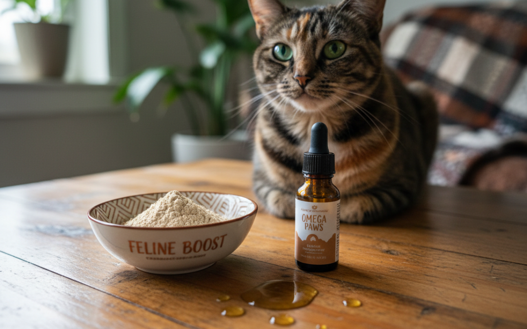 Vitamine sub formă de pulbere sau ulei – ce acceptă mai bine pisica?