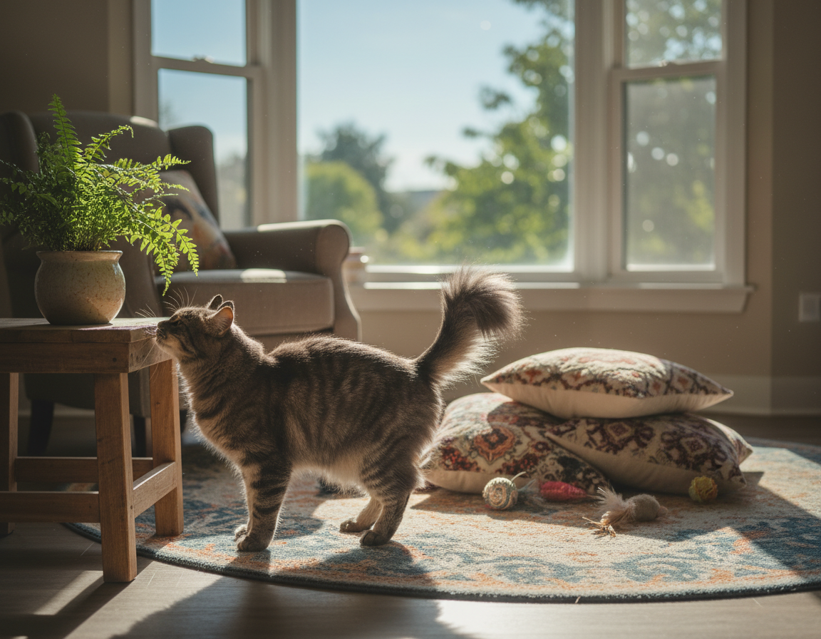 adaptarea pisicii la situații noi