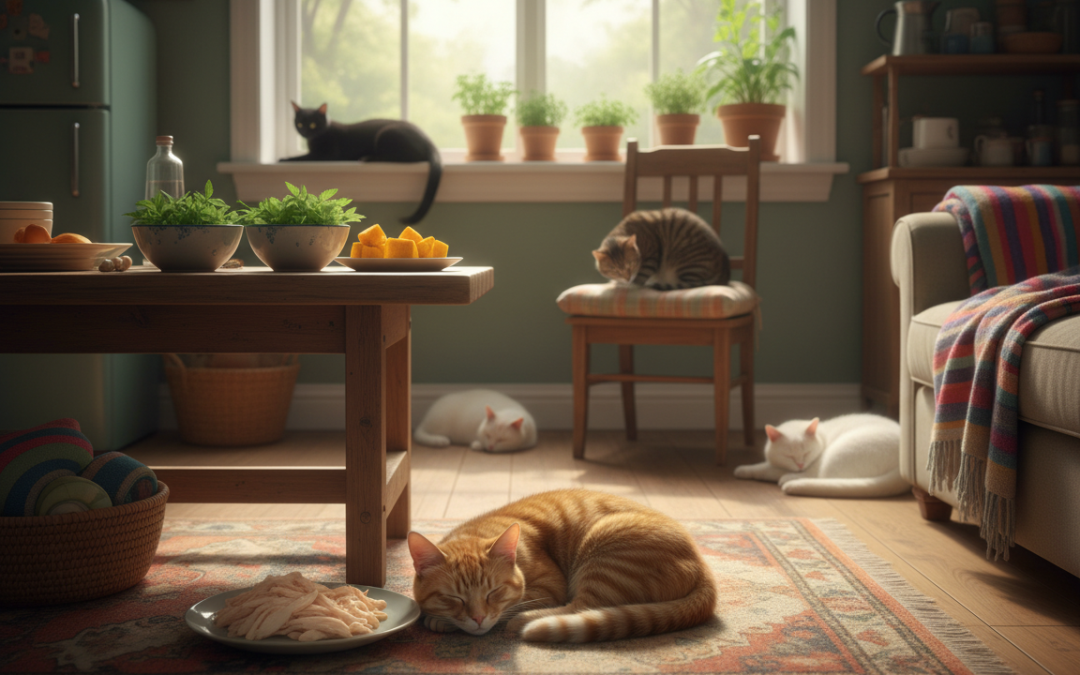 Alimente care reduc stresul la pisici – Tot ce trebuie să știi despre asta!