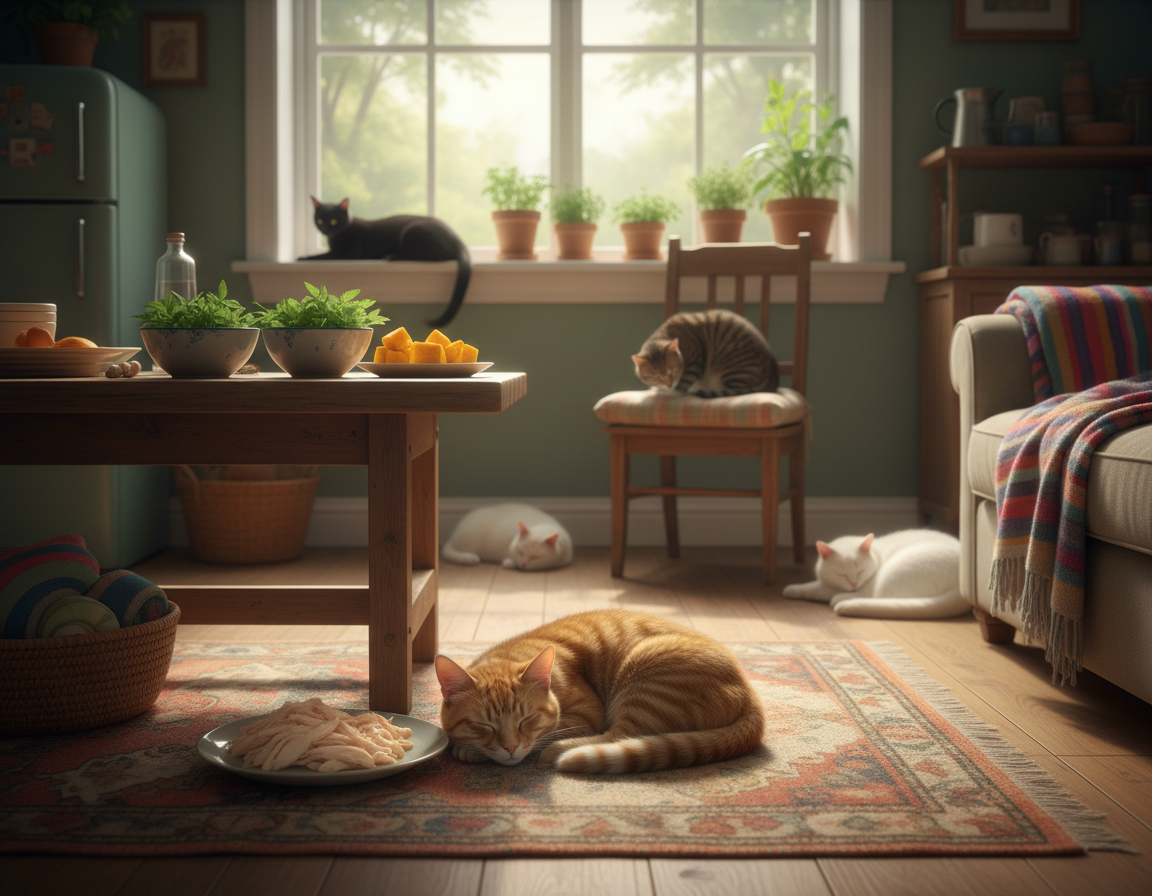 alimente care reduc stresul la pisici