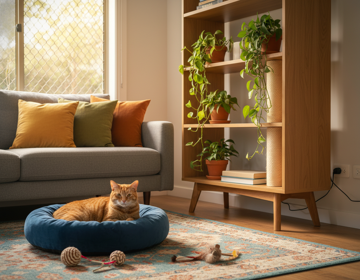 amenajarea unei locuințe sigure pentru pisică