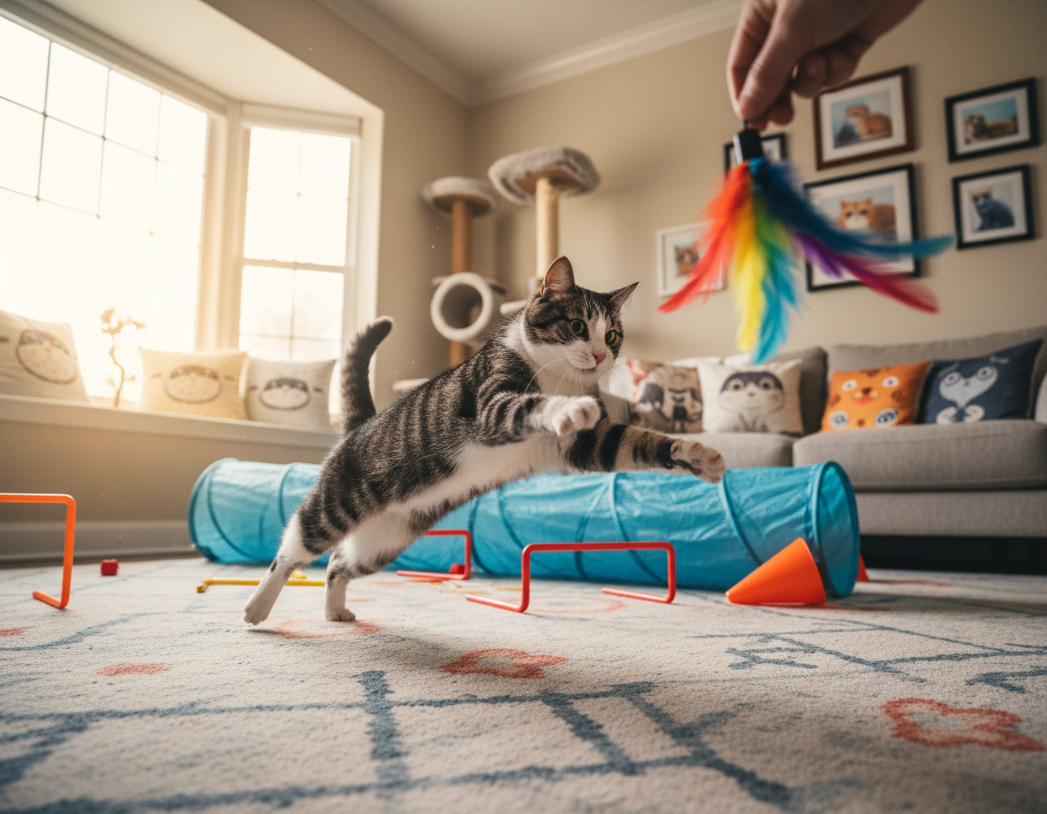 antrenament de viteză pentru pisici