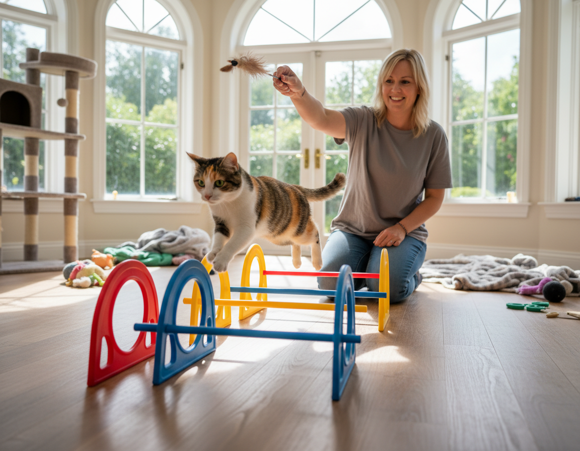 antrenamentul-de-sarituri-al-pisicii antrenamentul de sărituri al pisicii