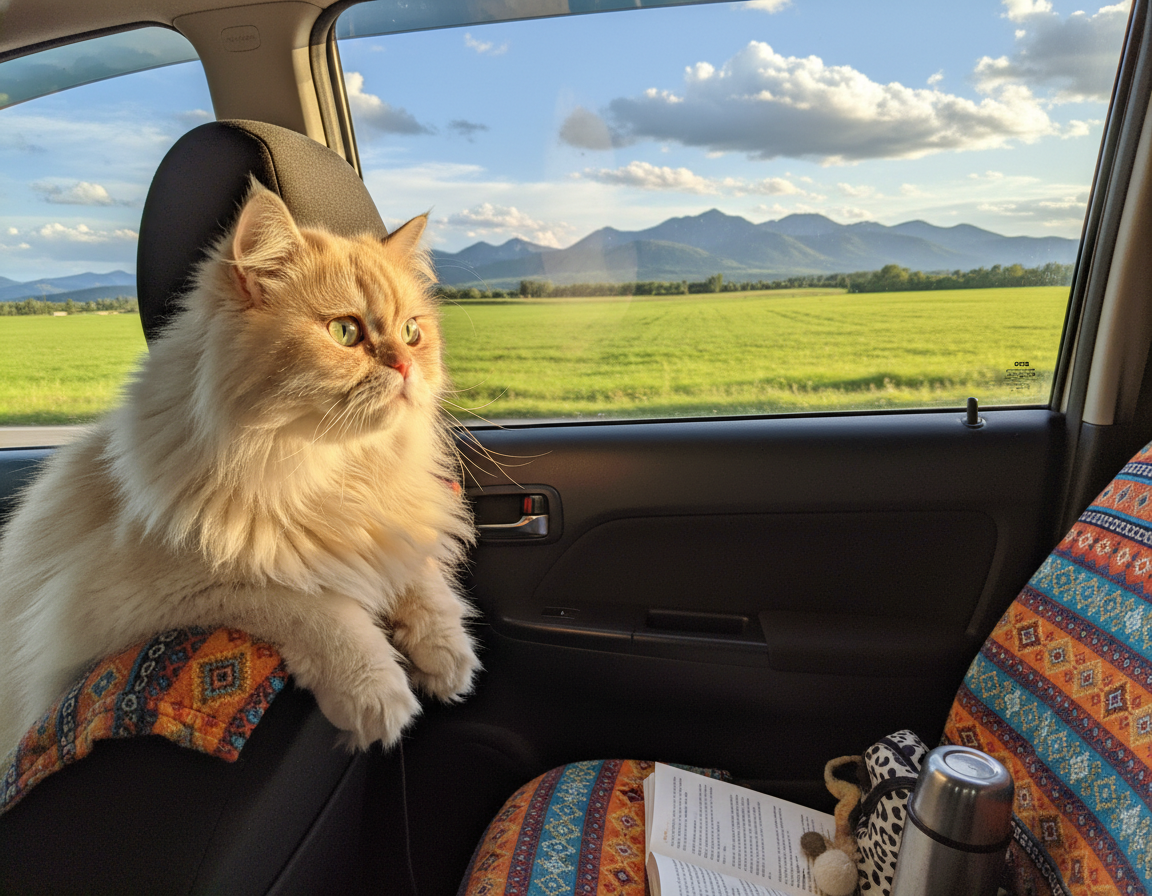 calatoria-pisicii-cu-masina călătoria pisicii cu mașina