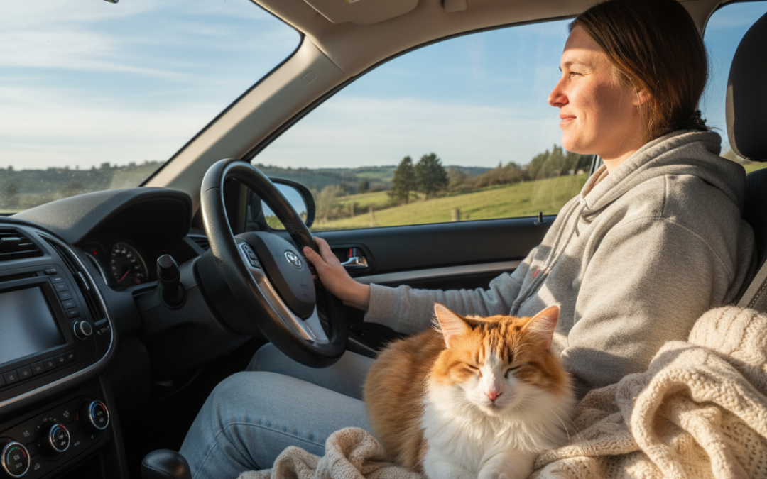 Călătorie lungă cu mașina alături de pisică – Tot ce trebuie să știi despre asta!