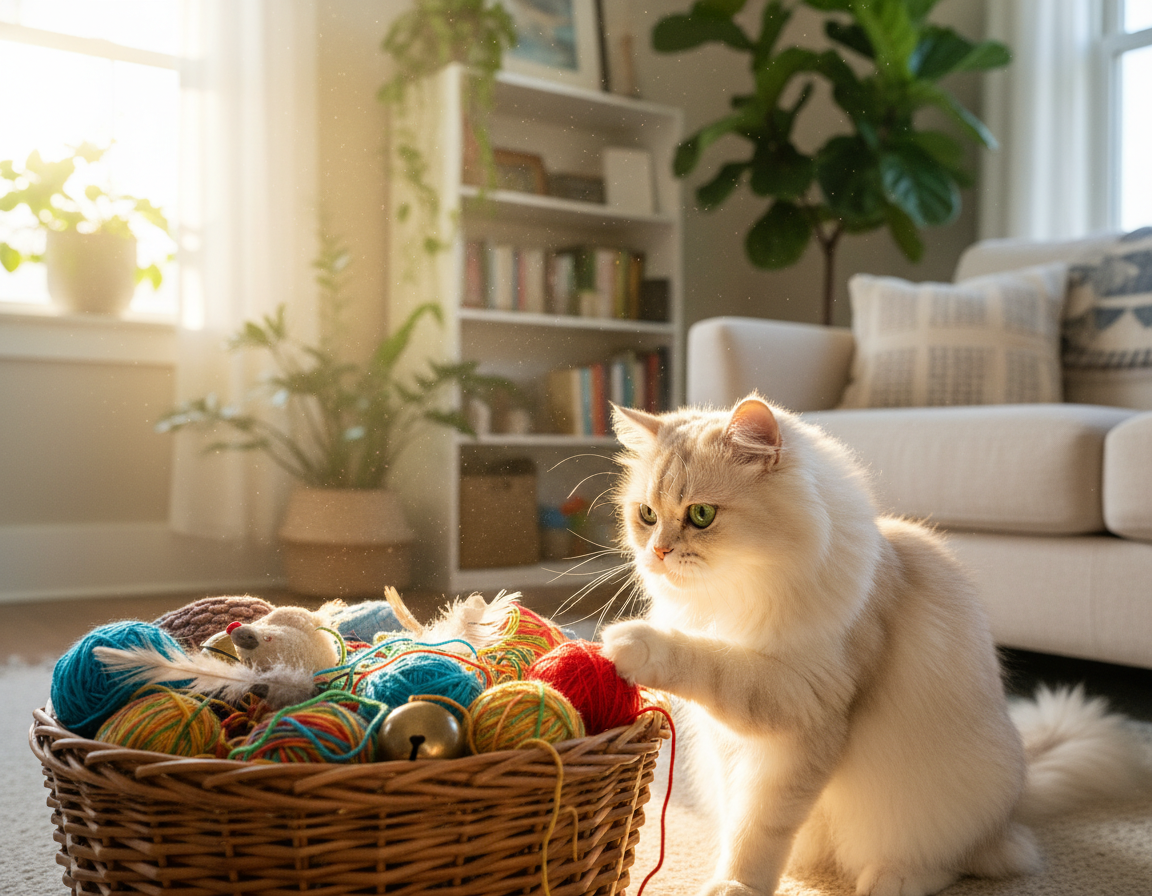 căutarea obiectelor ascunse de către pisică