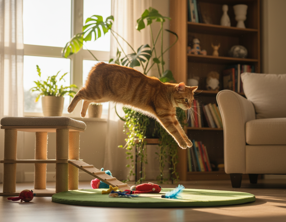 creșterea capacității de săritură la pisici