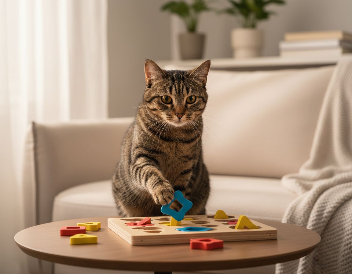 dezvoltarea gândirii logice la pisică