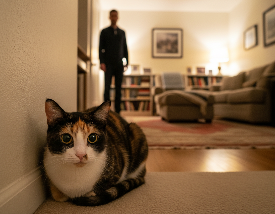 frica pisicii de străini