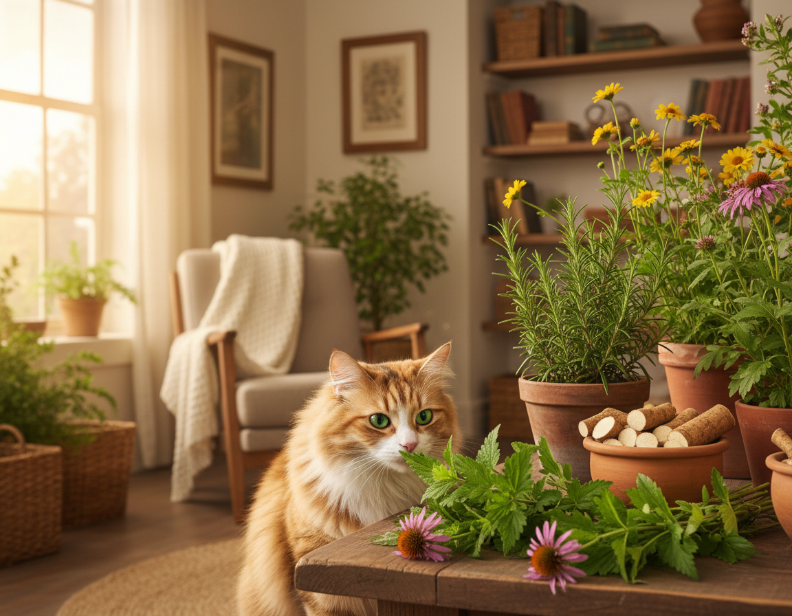 Întărirea sistemului imunitar al pisicii cu plante medicinale – Tot ce trebuie să știi despre asta!